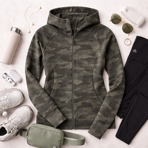 Lululemon | Scuba Hoodie Light Cotton Fleece | Heritage 365 Camo | Size 4 - Picture 2 of 8